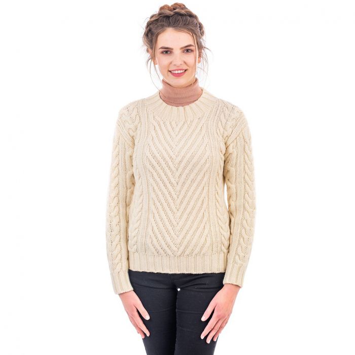 Ladies Ribbed Cable Sweater | Atlanta Kilts